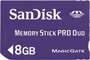 Карта памяти SanDisk Memory Stick PRO Duo 4Gb для Sony PSP + adaptor
