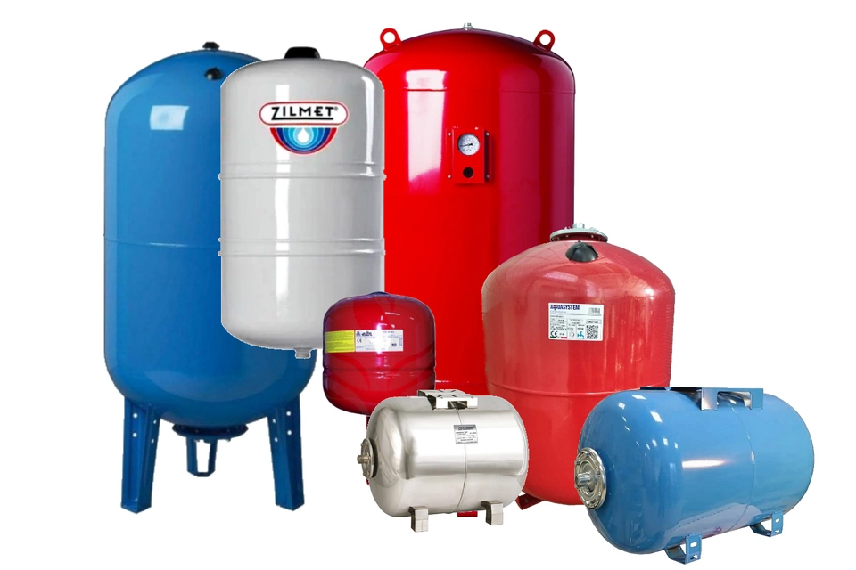 Гідроакумулятори та розширювальні баки для стабільної роботи систем водопостачання й опалення.